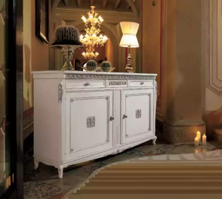 Sideboard Dresser Luxury Cabinets Living Room Wood White Classic Furniture