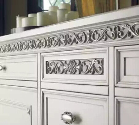 Sideboard Dresser Luxury Cabinets Living Room Wood White Classic Furniture