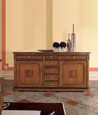 Sideboard furniture design classic wooden dressers brown luxury wooden cabinet