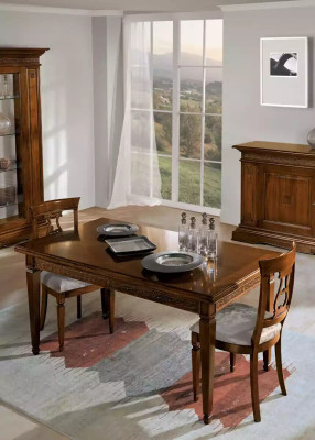Complete dining table set with 4 chairs, dining room set, dining group, brown table 5-piece set