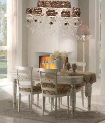 Dining set, dining group set, table 7-piece set, sideboard group, 4x chairs