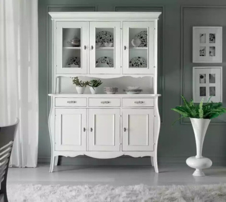 Design furniture Italian white display cabinet wood luxury cabinets classic