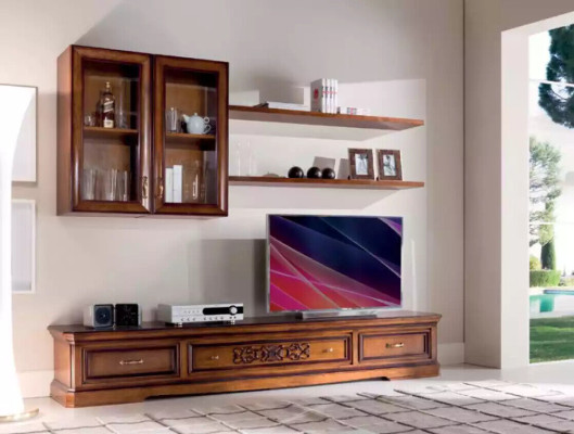 Living Room Modern Style Wall Units 5-Piece Set Sideboard Display Cabinets Shelf New