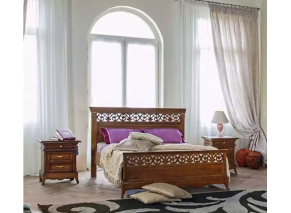 Bed 2x Nightstands 3-piece Bedroom Set Modern Luxury Bed Design