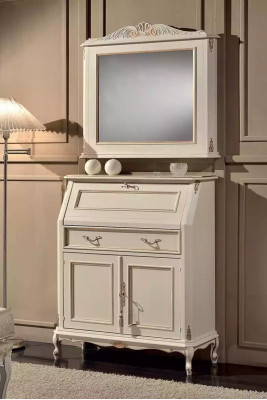 White dresser with mirror classic style furniture set 2-piece sideboard dressers