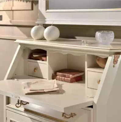 White dresser with mirror classic style furniture set 2-piece sideboard dressers