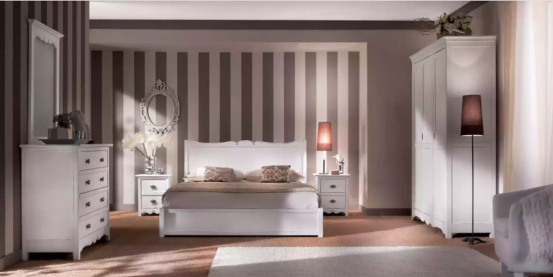 Bedroom design modern luxury bedroom bed 2x nightstands 3 pieces