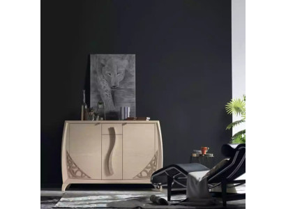 Chest of drawers, sideboard, wooden cabinet, beige furniture, chests of drawers, living room, new