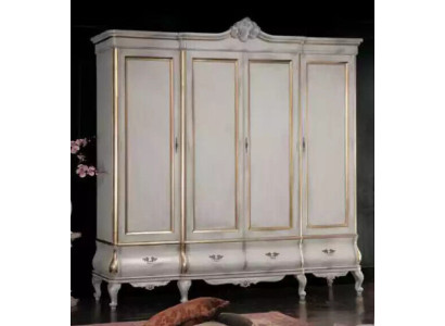 White luxury wardrobe solid wood furniture bedroom cabinets wardrobe