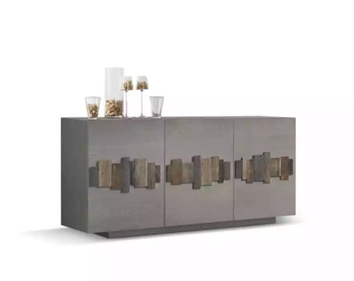 Chest sideboard solid wood cabinet furniture dressers sideboard gray