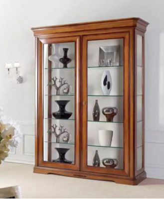 Classic display cabinet, classic glass cabinet, brown cabinets, wood