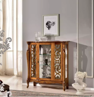 Classic display cabinet furniture living room cupboards cabinet glass cabinet wood