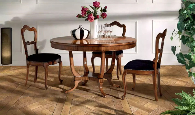 Round dining table design, round brown tables, wood dining table, dining room new