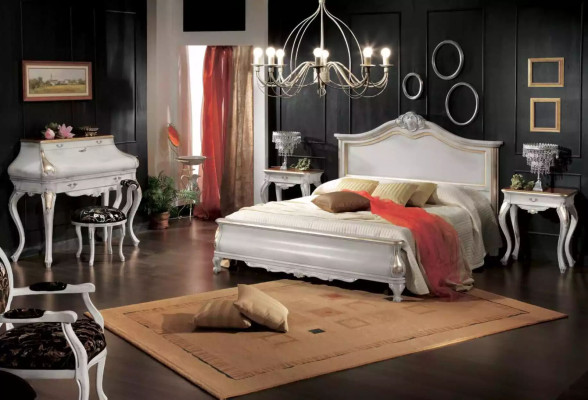 Luxurious white bedside table bedroom furniture exclusive design