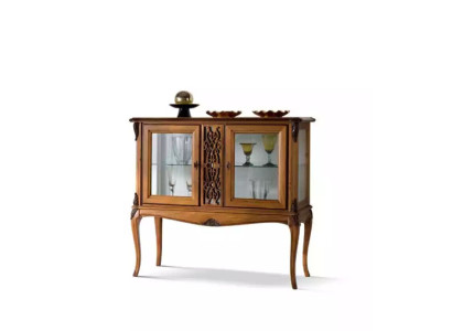 Display Cabinet Living Room Classic Wooden Cabinet Glass Cabinet