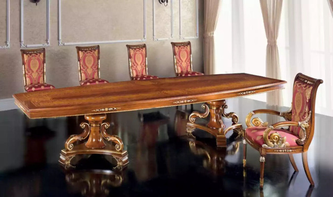 Design luxury tables dining room Italian furniture table brown dining tables new
