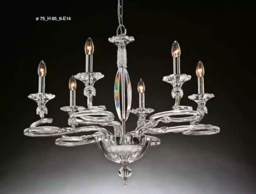 Crystal glass chandelier lamp hanging light classic chandelier