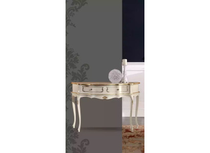 White classic console table bedroom wooden furniture baroque style