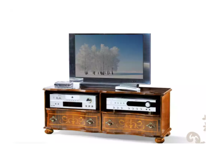 Brown TV stand luxury RTV cabinet living room furniture wood furnishing