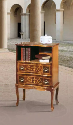 Classic brown chest of drawers 2 drawers luxury wooden furniture living room new