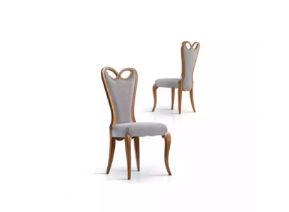 Chair Without Armrest Dining Room Brown Design Textile Luxury Dining Chair