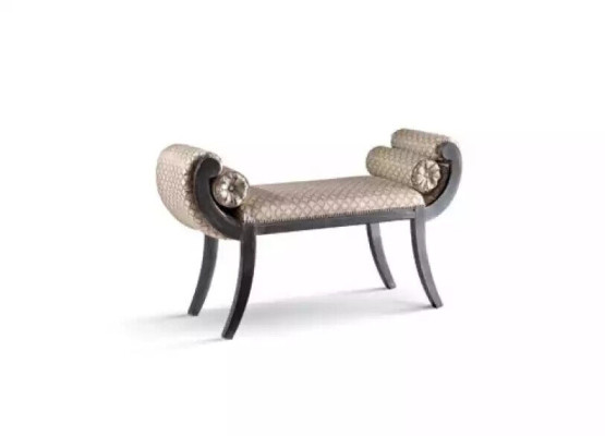 Classic bench upholstered furniture living room furniture seating furniture grey new