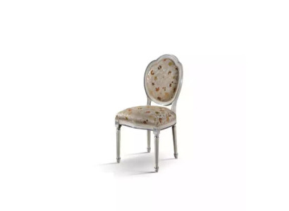 Chair Brown Design Living Room Dining Room Wood Upholstered without Armrest New