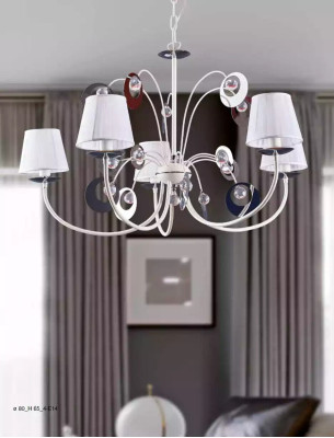 Luxurious 4x lamp chandelier ceiling light Art Deco white new