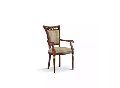 Chair Luxury Design Armchair Wood Upholstery Art Deco Dining Room Furniture Wood