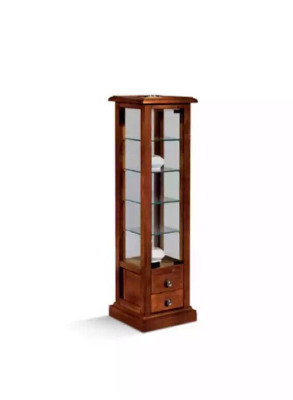 Display cabinet glass real wood showcase living room furniture sideboard new