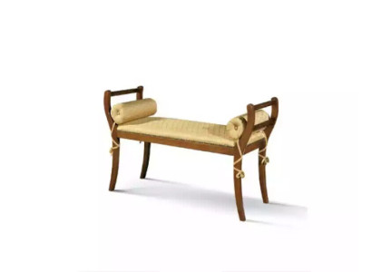 Classic bank stool bench new seating furniture upholstered textile fabric