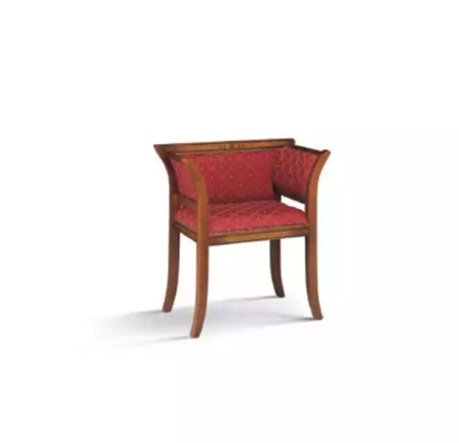 Dining room wooden chair with armrest classic new design upholstered seat