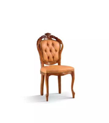 Luxury Chair Brown Dining Room Designer Wood Furniture Chair without Armrests