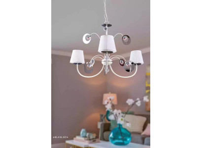Luxurious 3x Lamp Chandelier Ceiling Light Art Deco White New