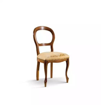 Luxury Design Upholstered Chair Seat Dining Room Classic Textile Furniture New