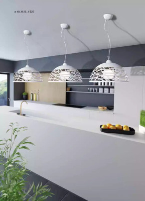 White chandelier ceiling pendant lighting lamp dining room