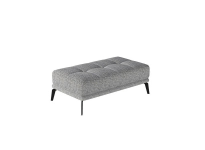 Lounge Footstool Stool XXL Club Ottoman Pouf Leather Textile Ottoman Designer New