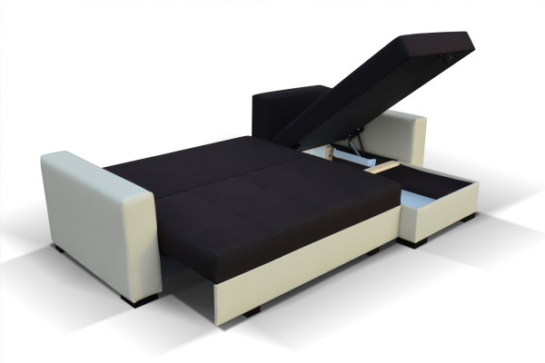 Design corner sofa Newark with bed function couch leather fabric sofas sleep sofa.