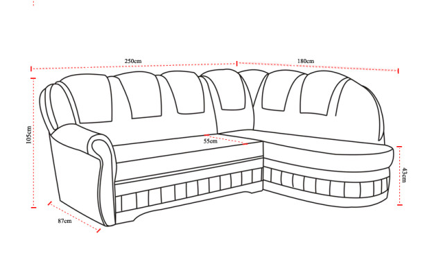 Classic corner sofa bed couch upholstered corner set corner sofa fabric