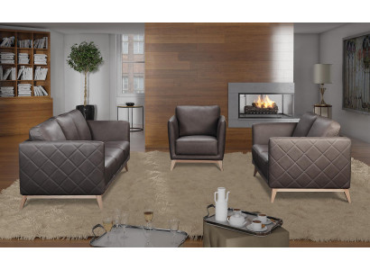 Leather Design Couch Upholstery Seat 2+1+1 Suite Sofa Sets Faux Leather Set