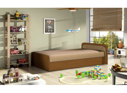 Children's room upholstered bed bed beds wood sleep sofa mattress 80x190cm new