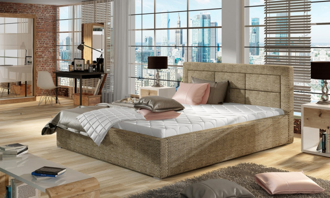 Designer bed bedroom beds textile decor hotel luxury upholstery robust