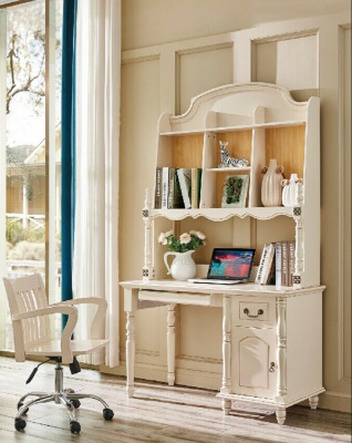 Desk set cabinet + armchair office desk with drawers PC table 2 pcs.