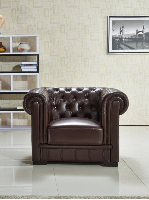 Chesterfield armchair TV couch 1-seater sofa leather couches upholstery