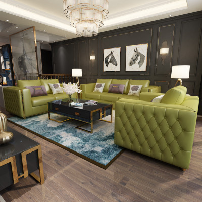 Leather sofa couch living area set design modern sofas 3-seater sofa seat.