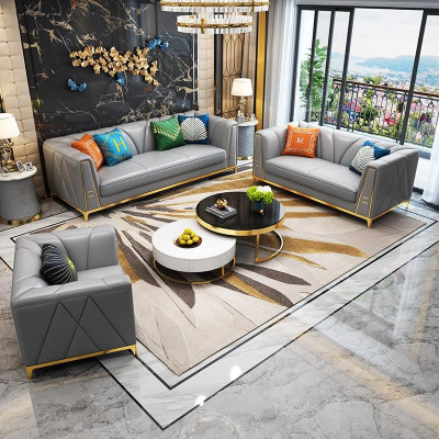 2-piece upholstery sofa set, 3+2 seater, new leather couch sofa
