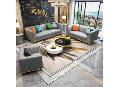 2-piece upholstery sofa set, 3+2 seater, new leather couch sofa