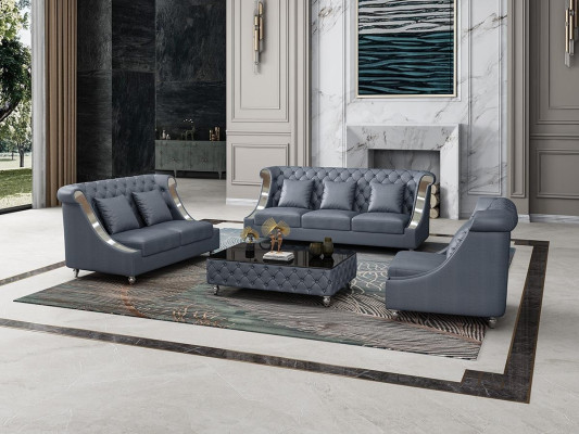 Modern sofa couch 3-seater Chesterfield leather sofa three-seater couches