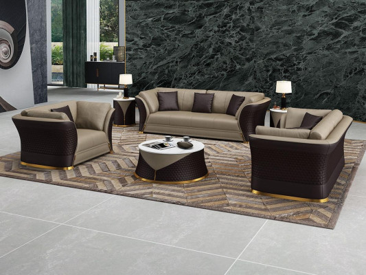 Three-seater Italian style furniture sofa 3-seater modern sofa leather sofa