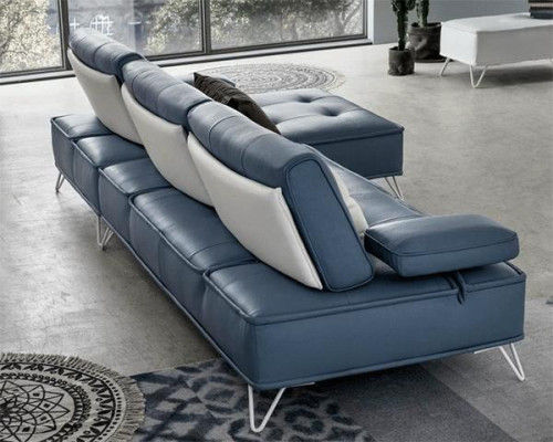 Living area couch upholstery textile fabric leather seating suite corner L-shape corner sofa